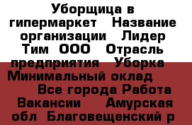 Уборщица в гипермаркет › Название организации ­ Лидер Тим, ООО › Отрасль предприятия ­ Уборка › Минимальный оклад ­ 29 000 - Все города Работа » Вакансии   . Амурская обл.,Благовещенский р-н